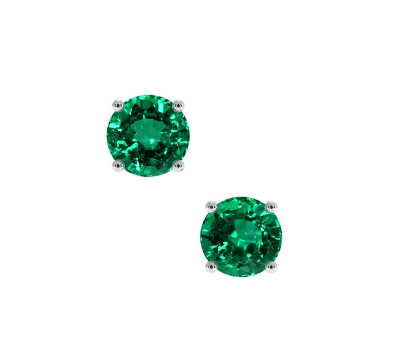 Emerald Earring 2.05 Ct. 18k White Gold