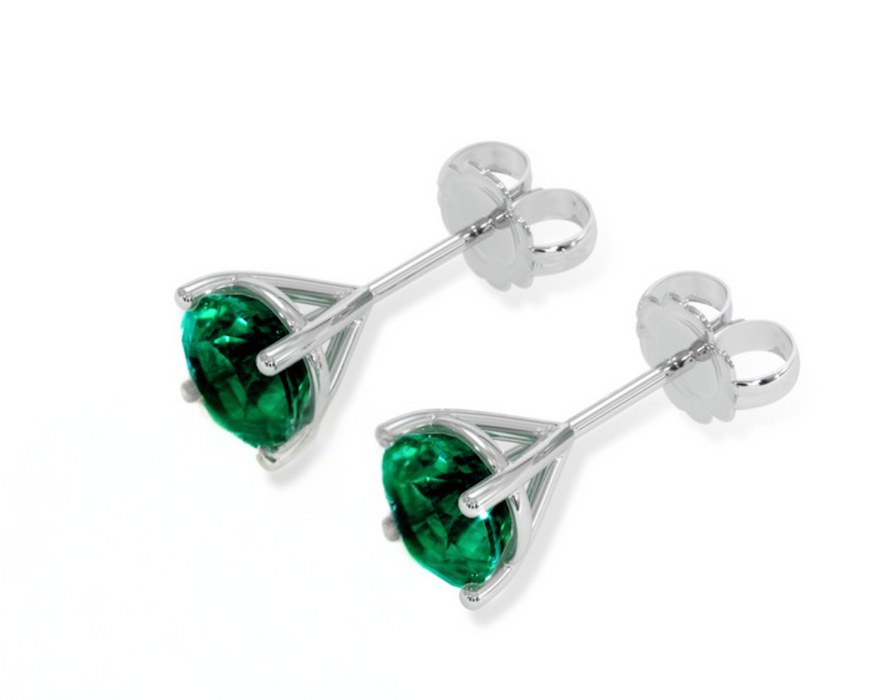 Emerald Earring 2.05 Ct. 18k White Gold
